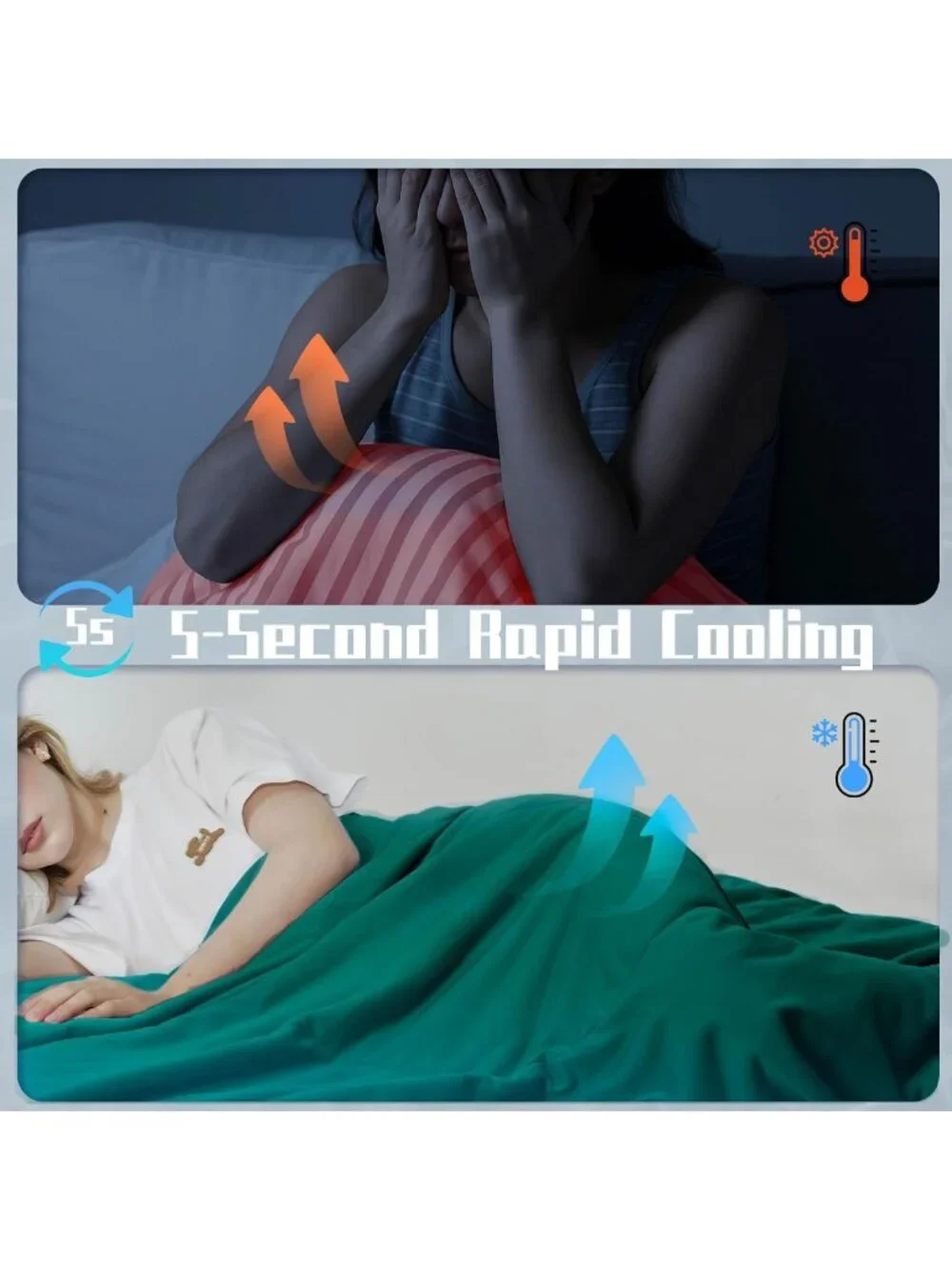 Cooling Comforter King Size - Lightweight, Breathable Blanket for Hot Sleepers